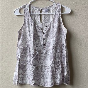 Purple Floral Flowy Top